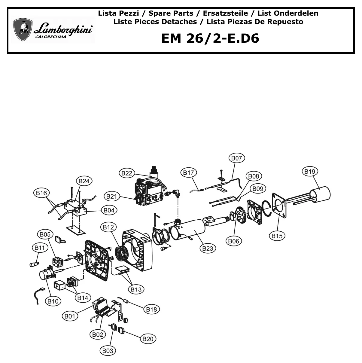 Деталировка Lamborghini EM 26/2-E.D6, схема 2