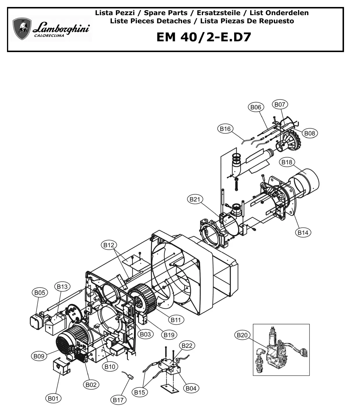 Деталировка Lamborghini EM 40/2-E.D7, схема 2