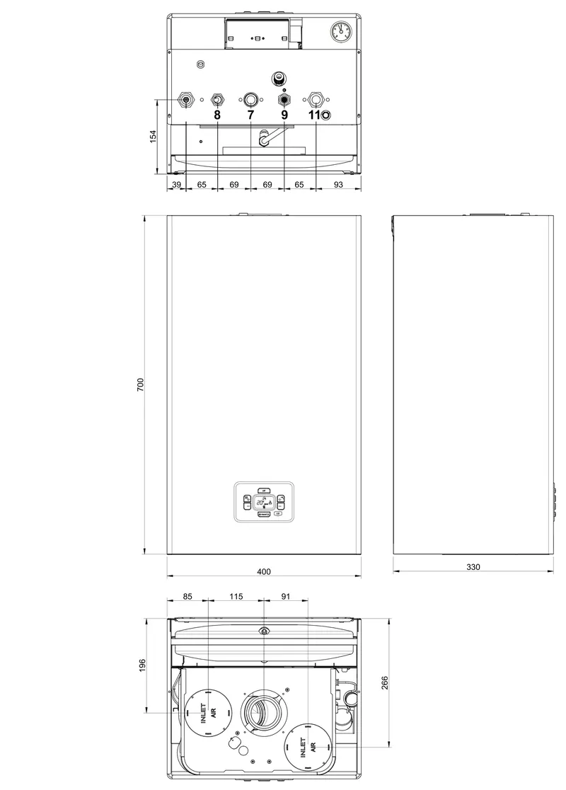 Easy Tech D F 24 — габаритный чертёж
